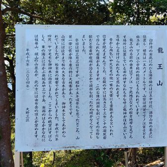 龍王山の説明板