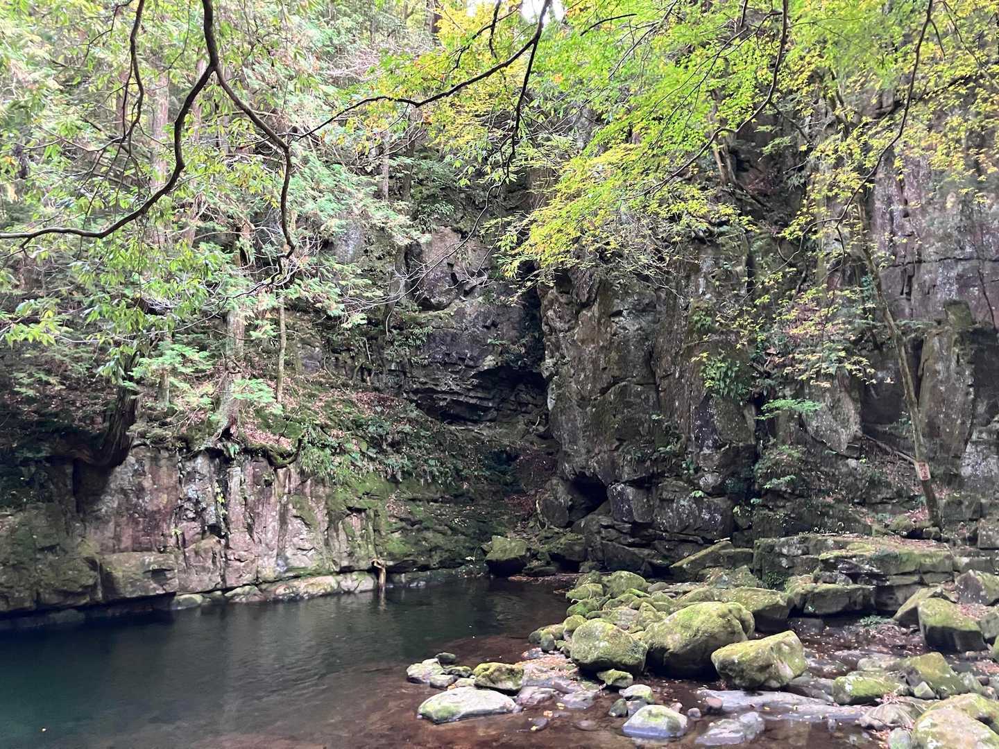 水が少ないので滝にはならない残念🫤