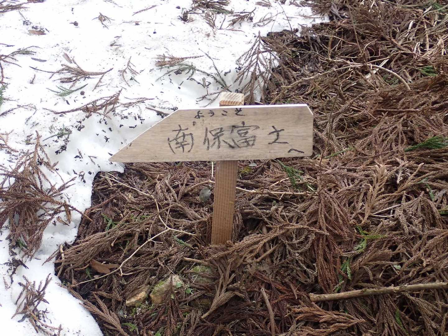 中部北陸自然歩道登山口-南保富士-二王山 往復コースの写真