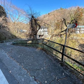 急な降りを降り切った先ここからロードです。