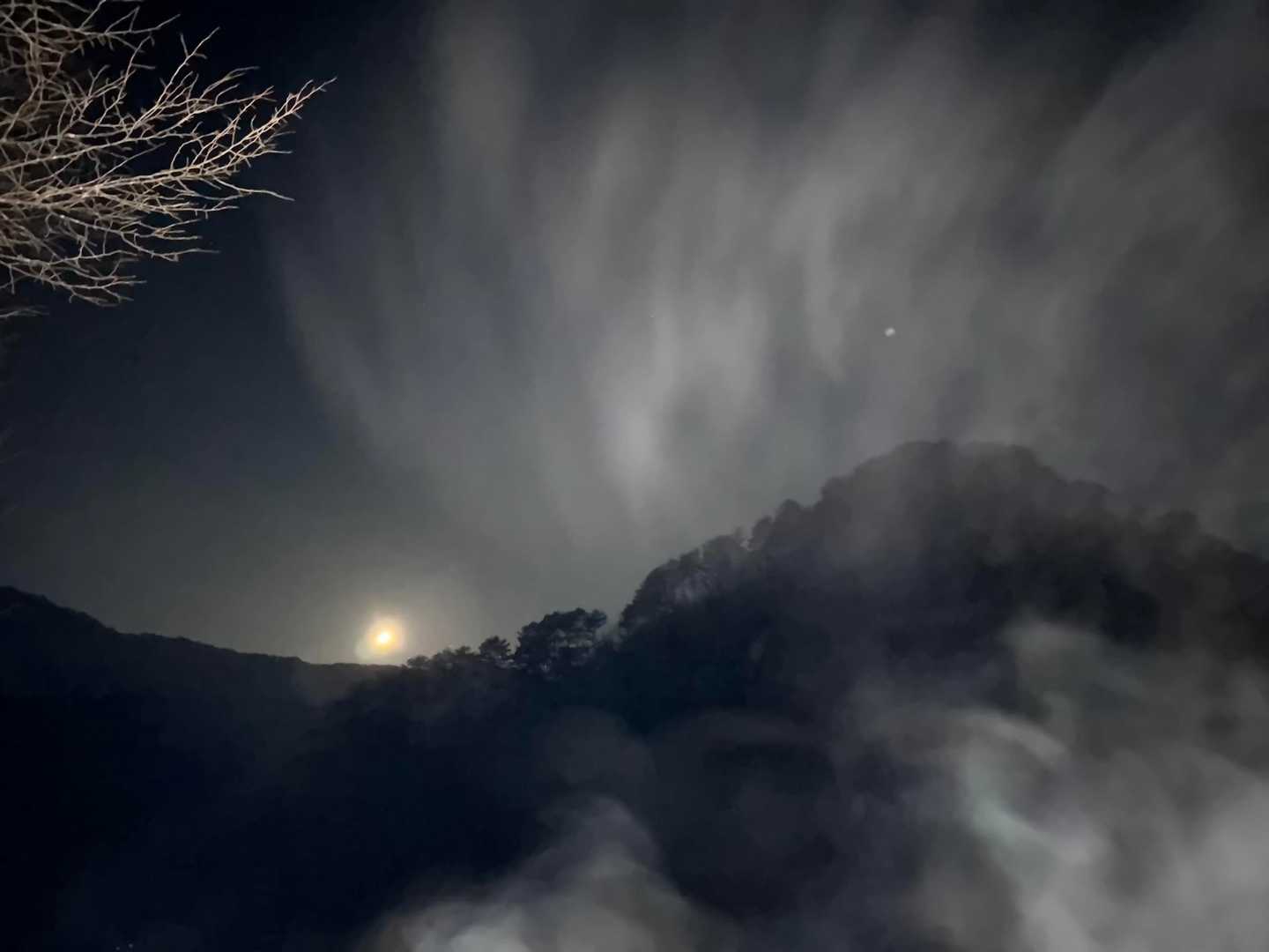 3時前、少し早いが歩き出す。大股登山口-2℃