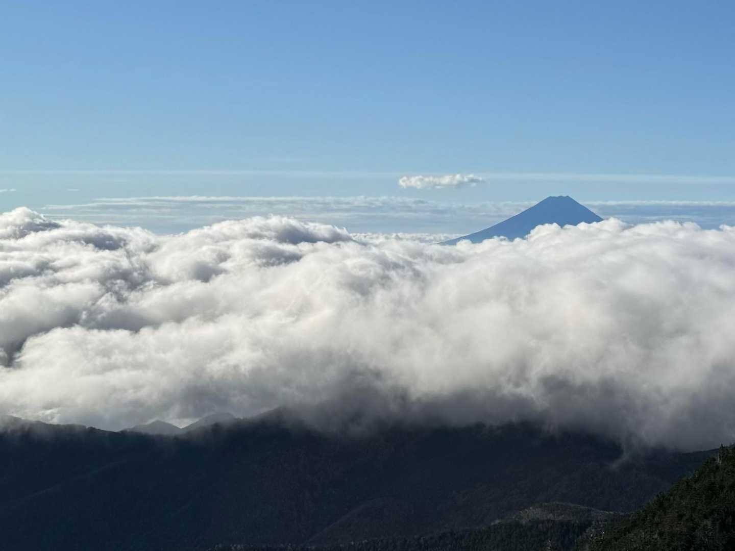 頭だけでも富士山見えるとテンション上がる！