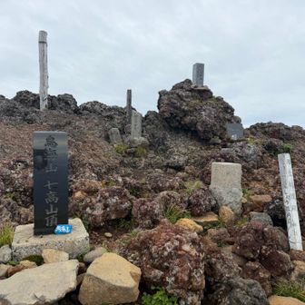 七高山（1901年の噴火前はここが鳥海山最高峰）