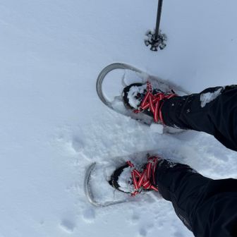 賽の磧手前の吹き溜まりで股下まで撃沈‼️
そろそろワカンの出番