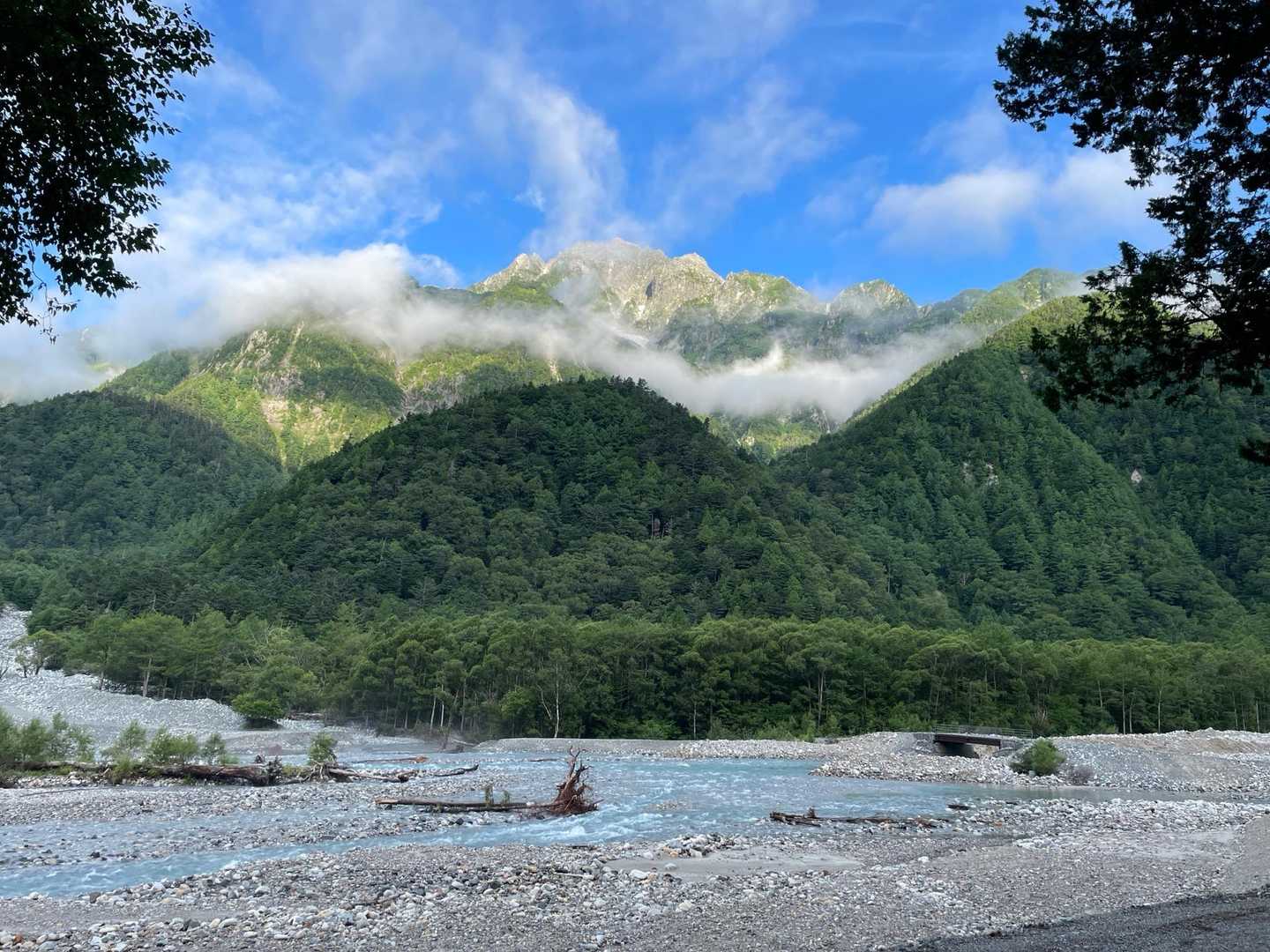 上高地バス停-河童橋-岳沢湿原-明神橋-北穂高岳-長谷川ピ 往復コースの写真