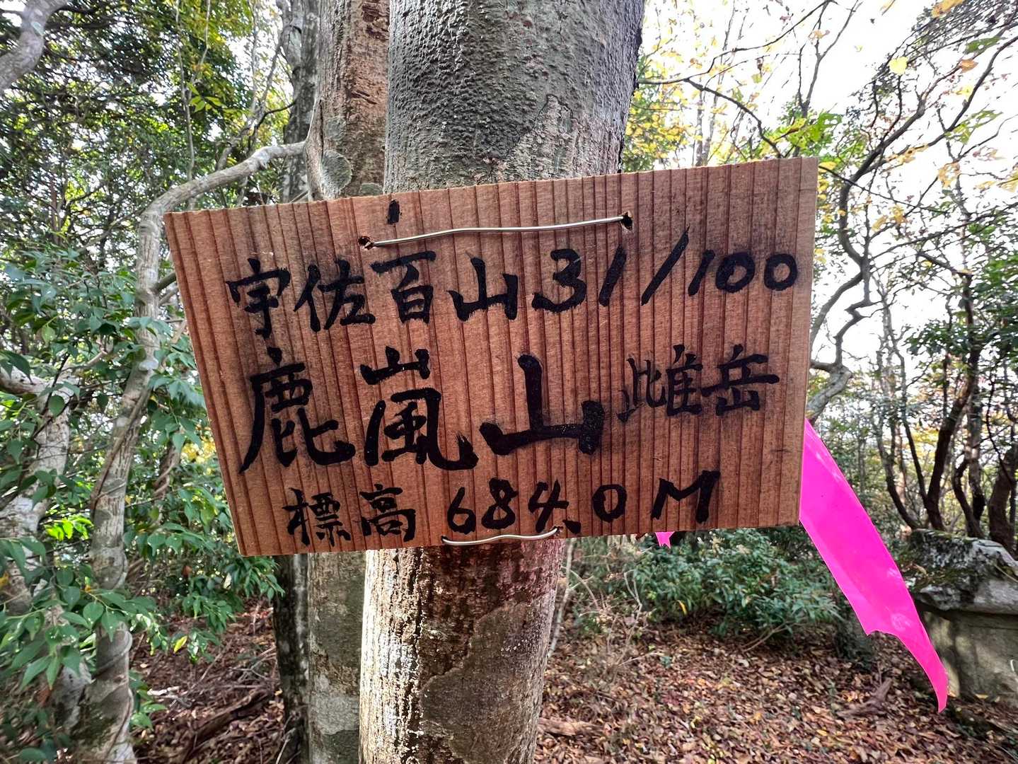 鹿嵐山-地蔵峠-第二登山口-鹿嵐山中央登山口 周回コースの写真
