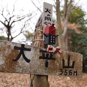 大平山到着。お昼には少し早いので、次へ向かう