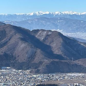 常念岳が見えてるのかなぁ。