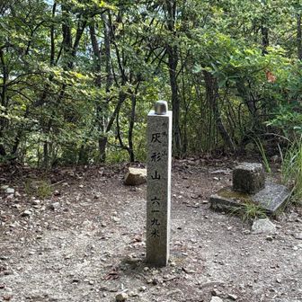 灰形山登頂。
619m
眺望なし。