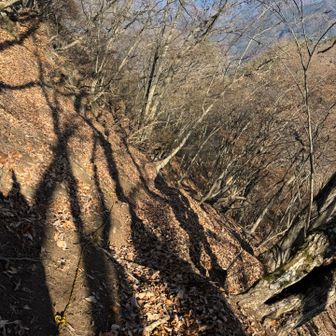 またもロープのあるトラバース。