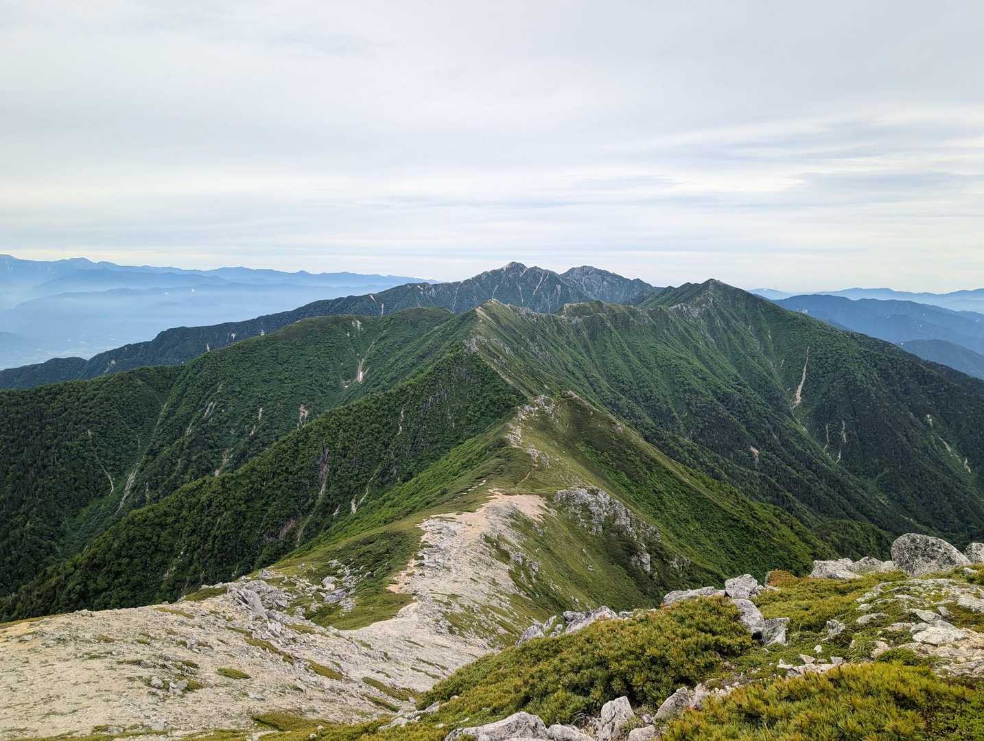 千畳敷駅-島田娘-濁沢大峰-檜尾岳 往復コースの写真