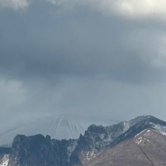 浅間山チラリ