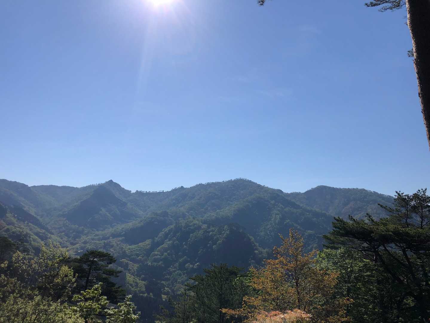 コレから向かう五葉やお姫、鹿納の野の稜線。