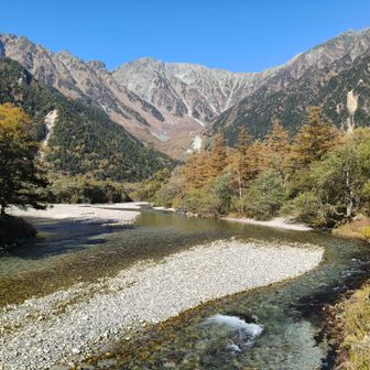 いつも上高地から見る景色。
穂高連峰。
穂高に登ってからこの景色を見ると、いつもとはまた違った景色に見える😊
事故も怪我もなく登らせてくれてありがとう穂高。
更に大好きになったよ😊