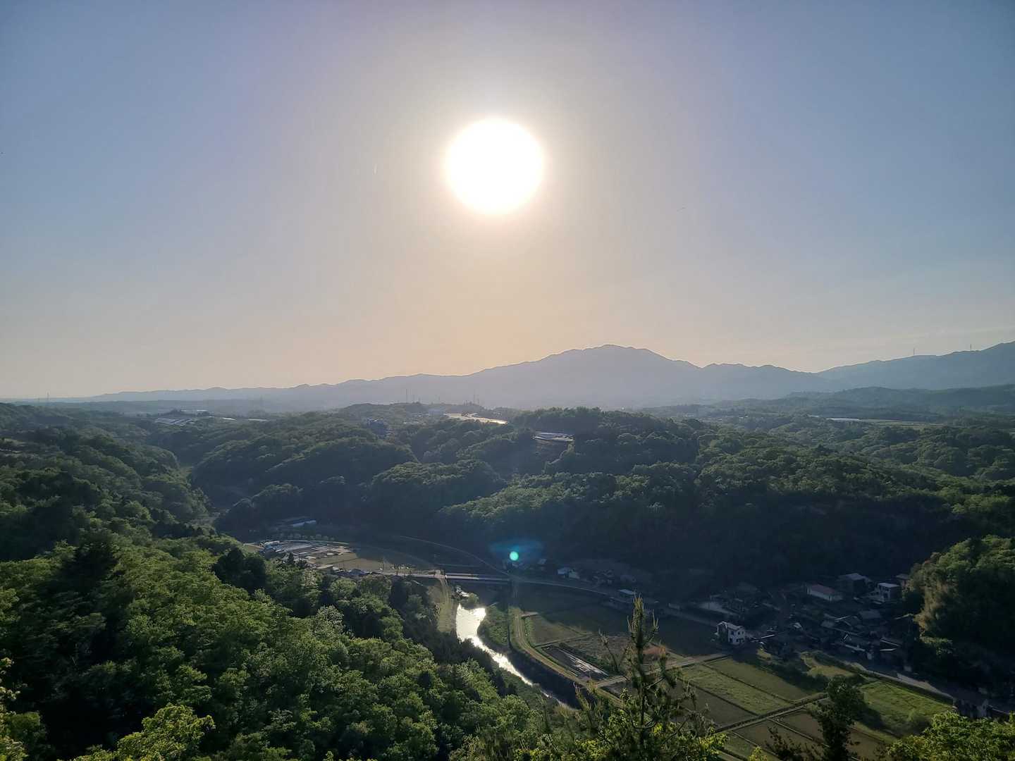山頂展望台からの眺め。