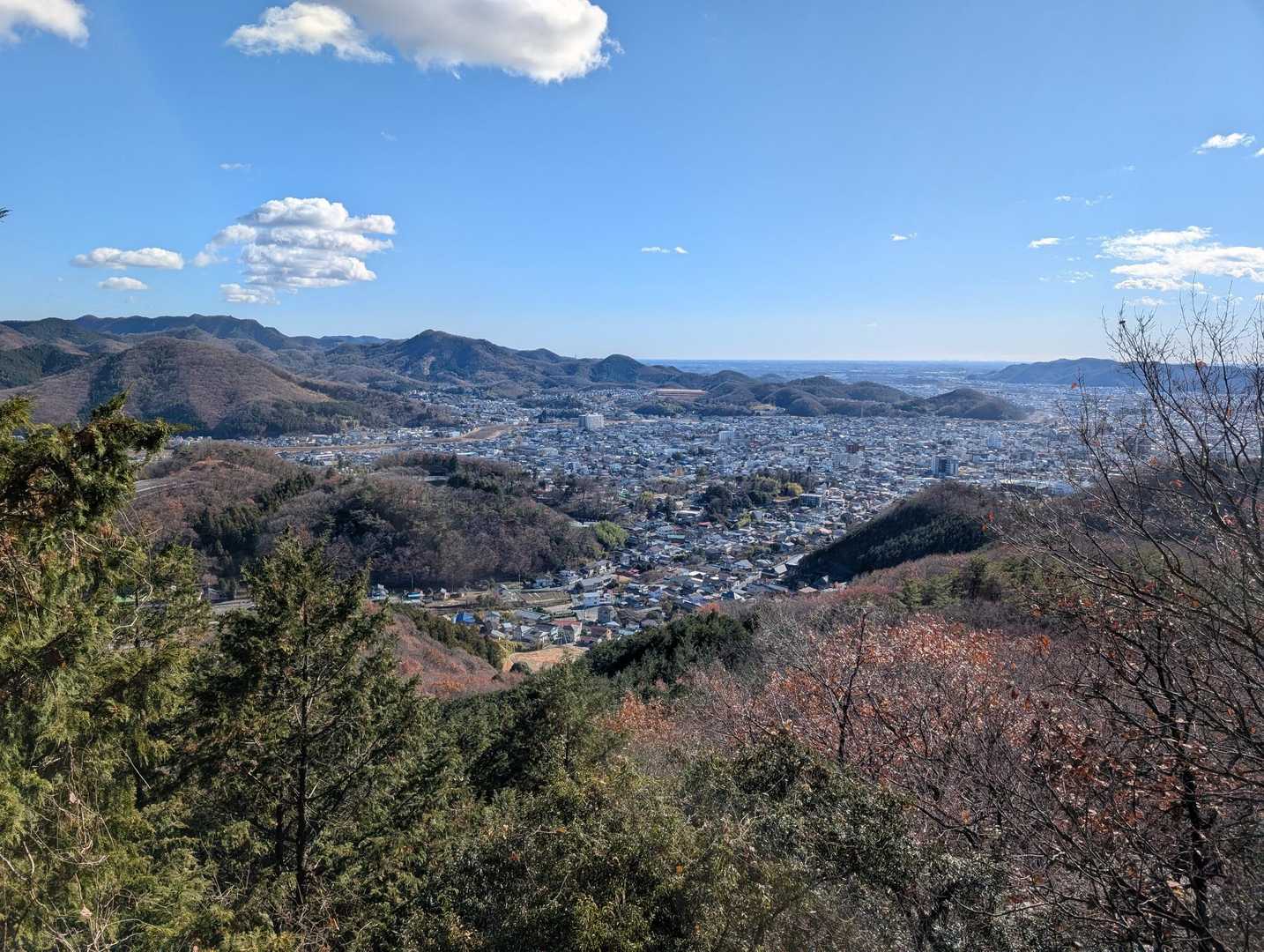 トンビ岩から📸桐生の街並み👀