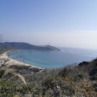 最高の天気で海も青い