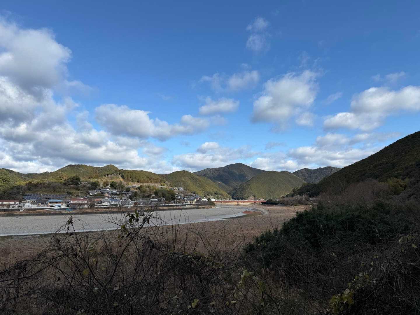 富田川の右岸と左岸を行ったり来たり