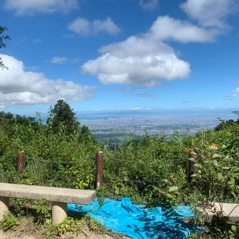 六甲山が見えます。