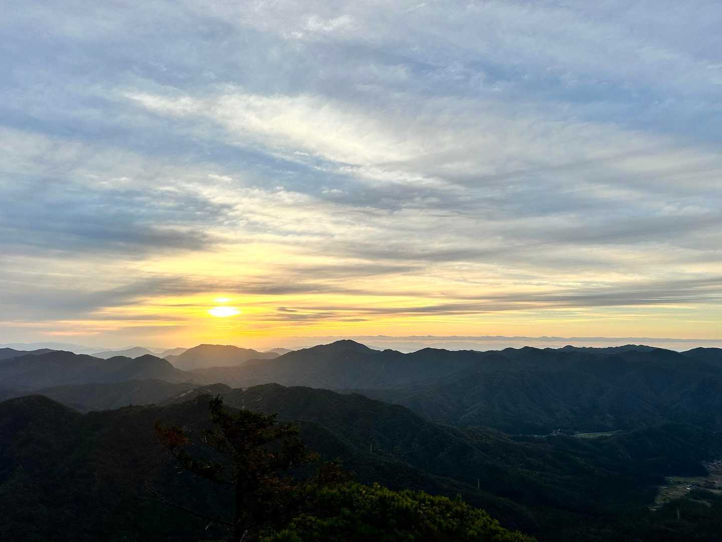薄雲がかかるも清々しい朝☀️