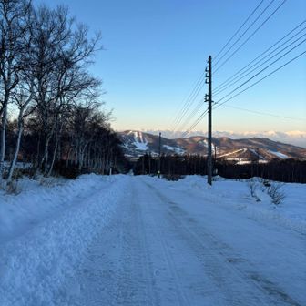 しばらくは車道歩きですが。