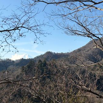 稜線から富士山の頭がちょこん