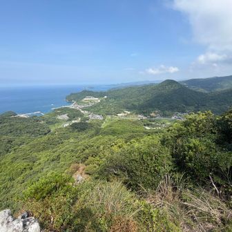 引きの構図で