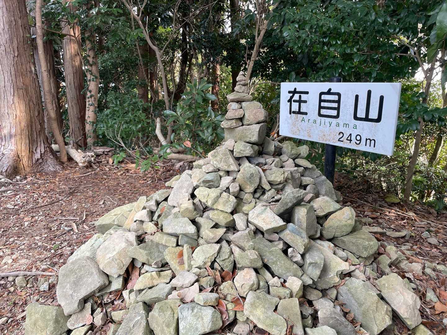 在自山山頂
ここはどちらの山も山頂からの眺望はありません