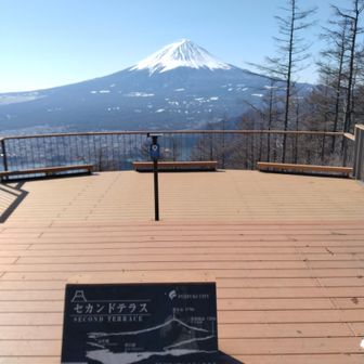 林道終点から少し 登ると セカンドテラスです。