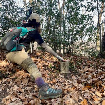 YAMAPだとピークじゃない三角点をペチッ🖐️