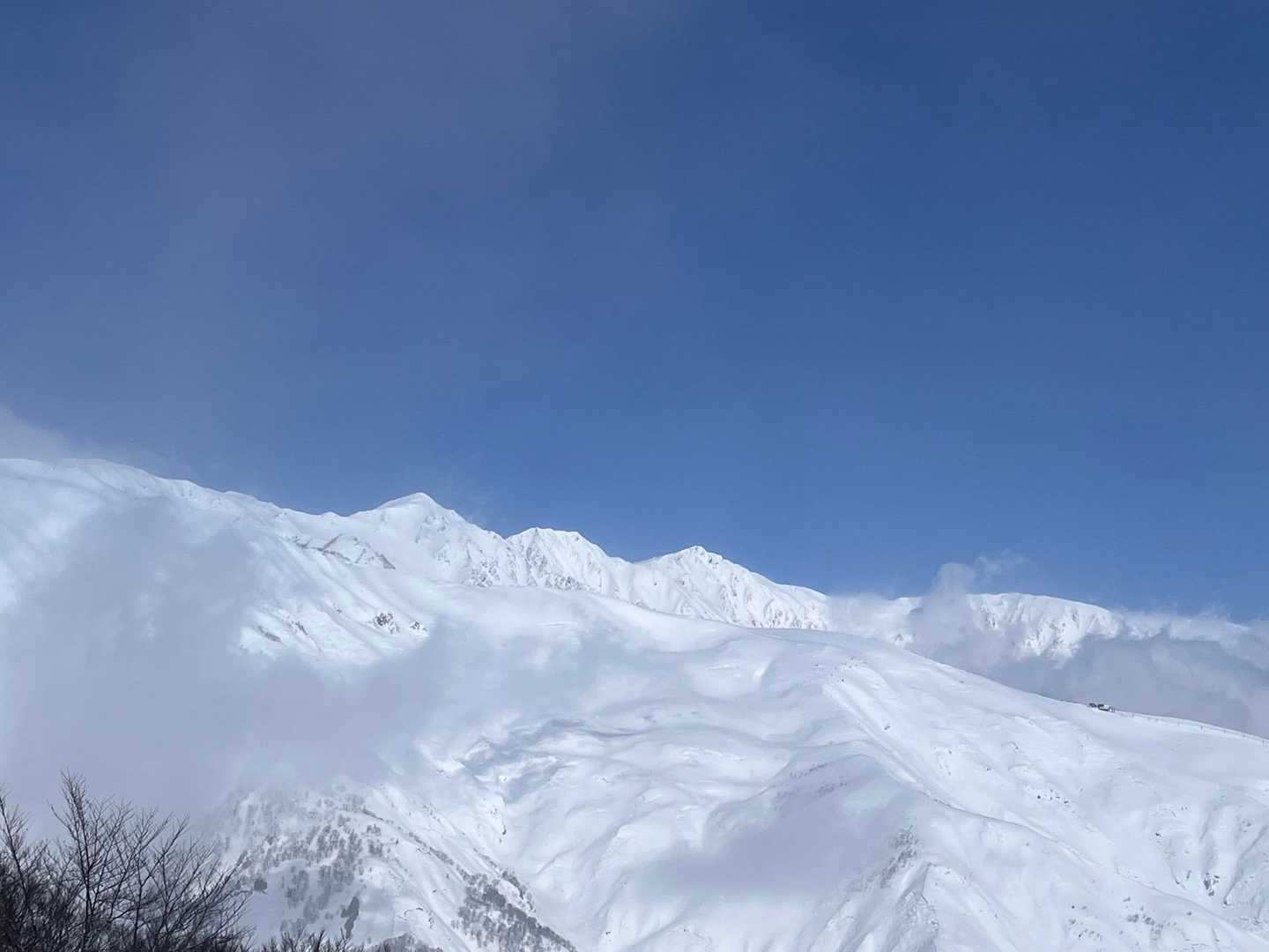 わーかっこいい

えーと
鑓ヶ岳と杓子岳と白馬岳

ガスってても綺麗や
