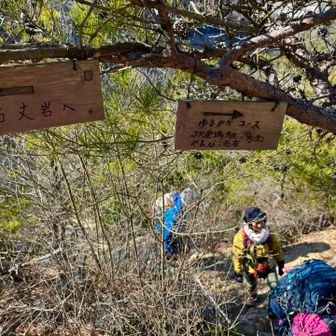 ふた通りのコースのお知らせ看板🪧
でも、みんなは険しい方を選びました🪨
