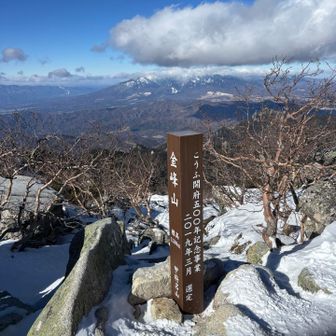 山頂
八ヶ岳をバックに