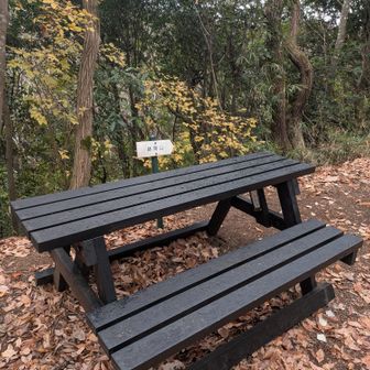 休憩所がところどころにあるので、ハイキングにはいいですね、きっと