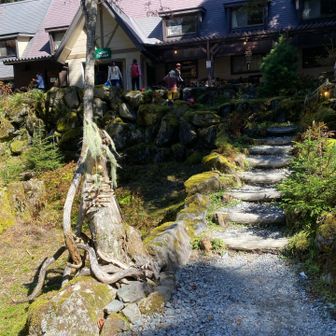 北沢峠の山荘に戻ってきました。
気持ち悪いので服を着替えさせてもらい、下山することにしました。
