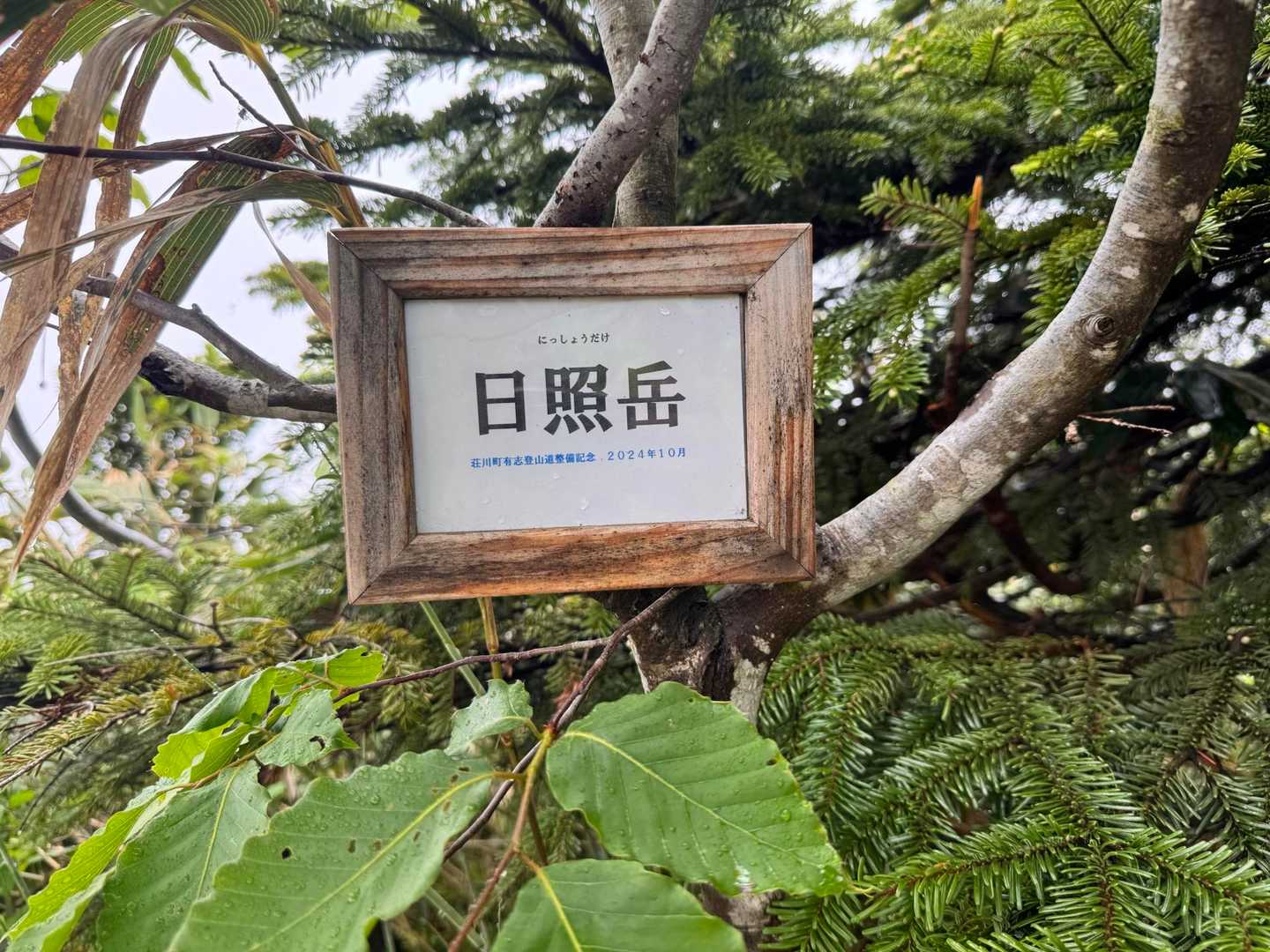 山頂プレート
荘川登山同好会の方作