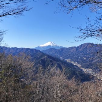三つ峠山も見えてます