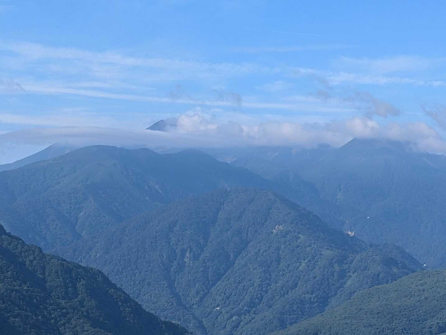 冬登った。霞沢岳も見えてました。