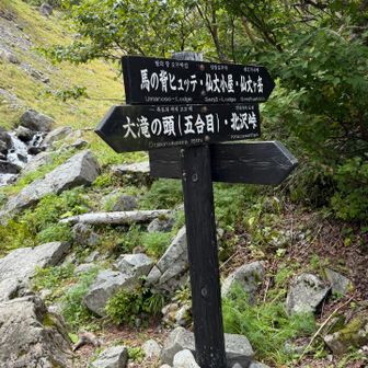 大滝の頭までトラバースします。