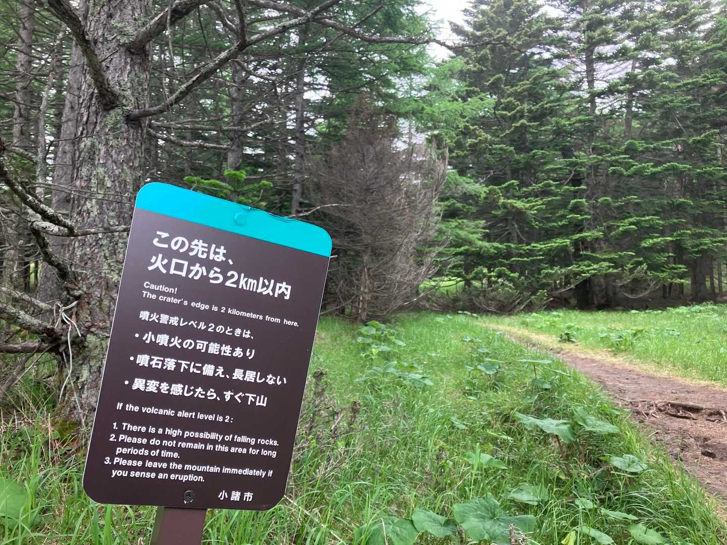 レベル2の時は小噴火の可能性あり😱
今はレベル1なので、ヘルメット持ってても
被ってない人の方が多かったかな