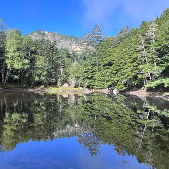 天狗岳のリフレクションが美しい✨