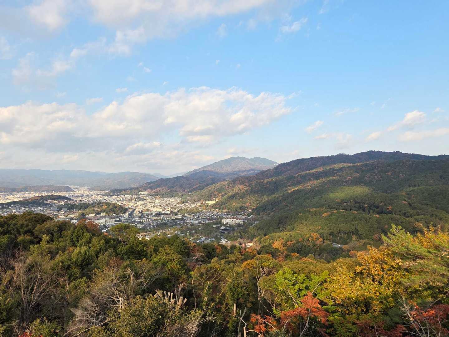 前に歩いた大文字山方面⛰️