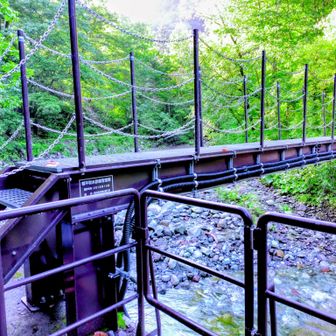 取水施設の橋