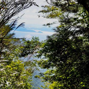 沖ノ島が見えた