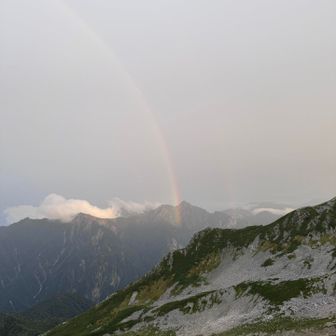 雨があがって虹