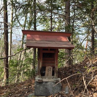 そしてまたすぐ先にこちらの赤い祠

どちらの祠にも今日の無事な登山を感謝しました