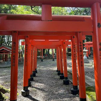 山頂には磐栄稲荷宮（いわさかいなりぐう）があり、参道が平和台公園を通って続いています。