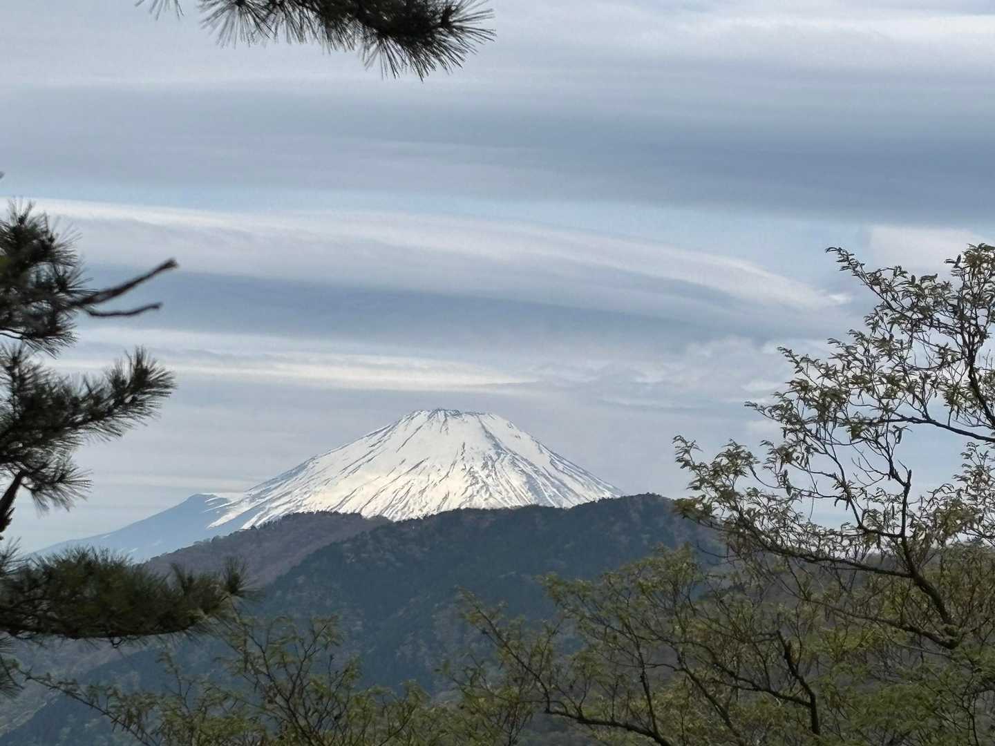 曇りなのに富士山
見える