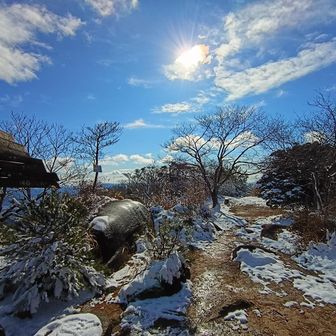 山頂〜
気温は0℃でした