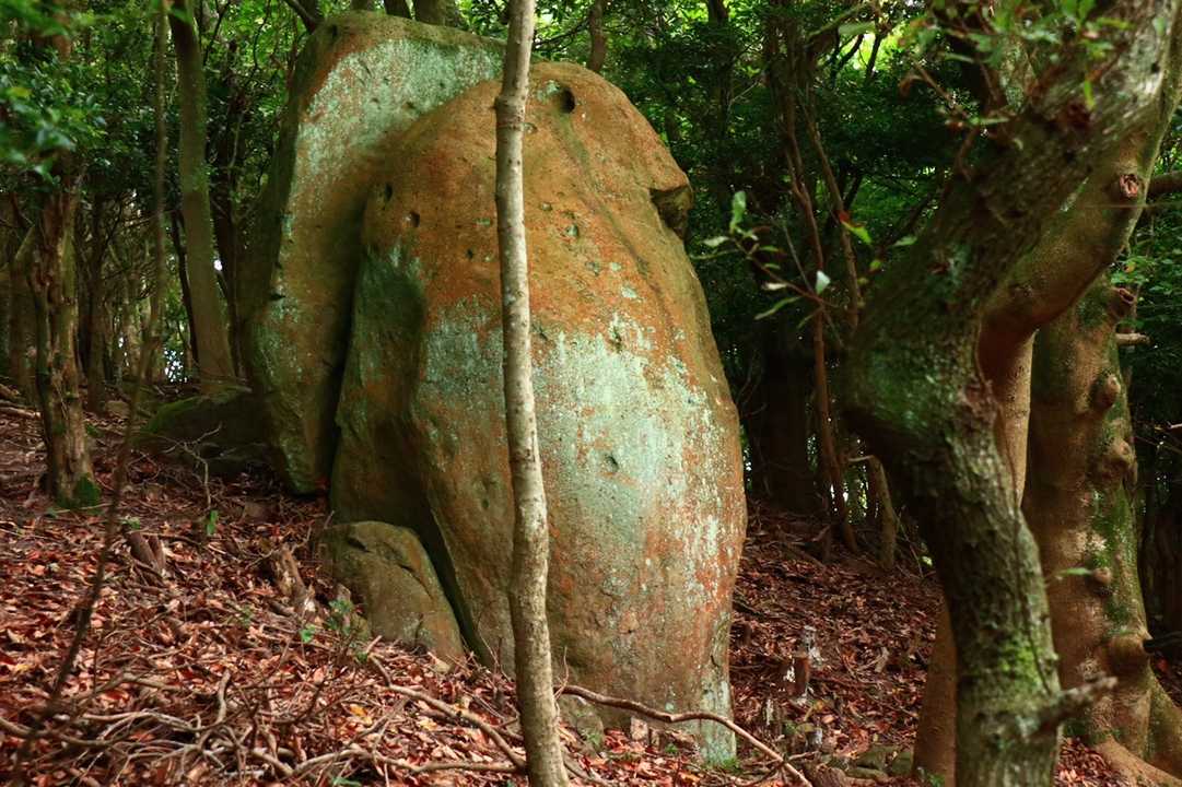 恐竜の卵のような岩。